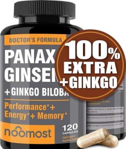 Korean Red Panax Ginseng with Ginkgo Biloba Capsules