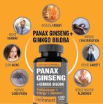 Korean Red Panax Ginseng with Ginkgo Biloba Capsules
