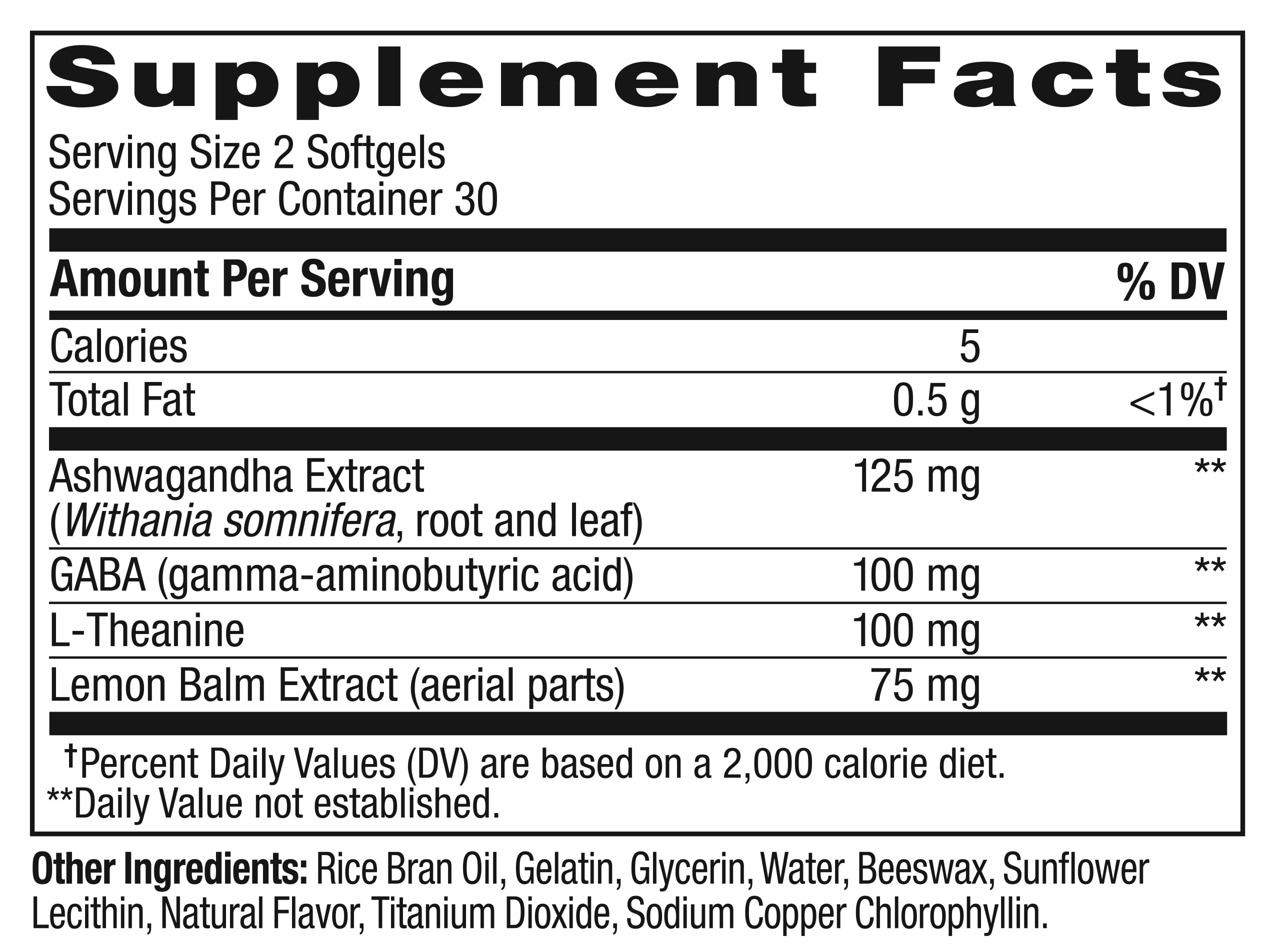 OLLY Goodbye Stress Softgels, 60 Count