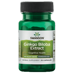 Swanson Ginkgo Biloba Extract 60 mg Capsules