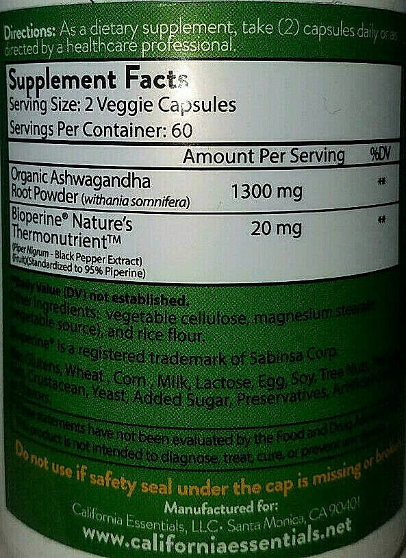 Ashwagandha 1300mg - Boost Energy & Strength