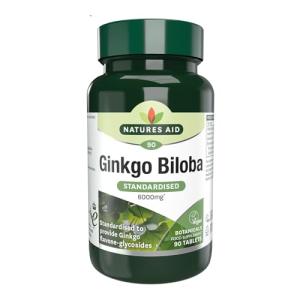 Ginkgo Biloba 120mg, 90 Tablets by Nature’s Aid