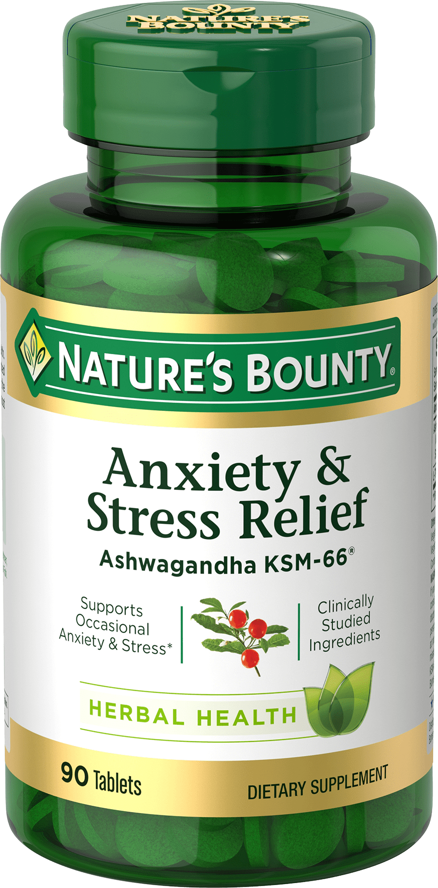 Nature's Bounty Ashwagandha Stress Relief Tablets 90 Ct