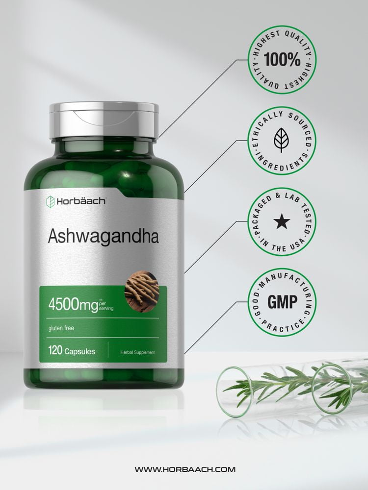 Ashwagandha Capsules 4500 mg | 120 Count