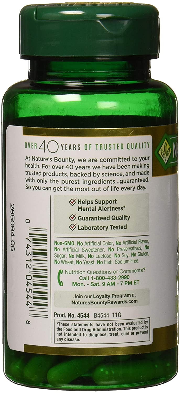 Nature's Bounty Ginkgo Biloba 120 mg, 100 Capsules