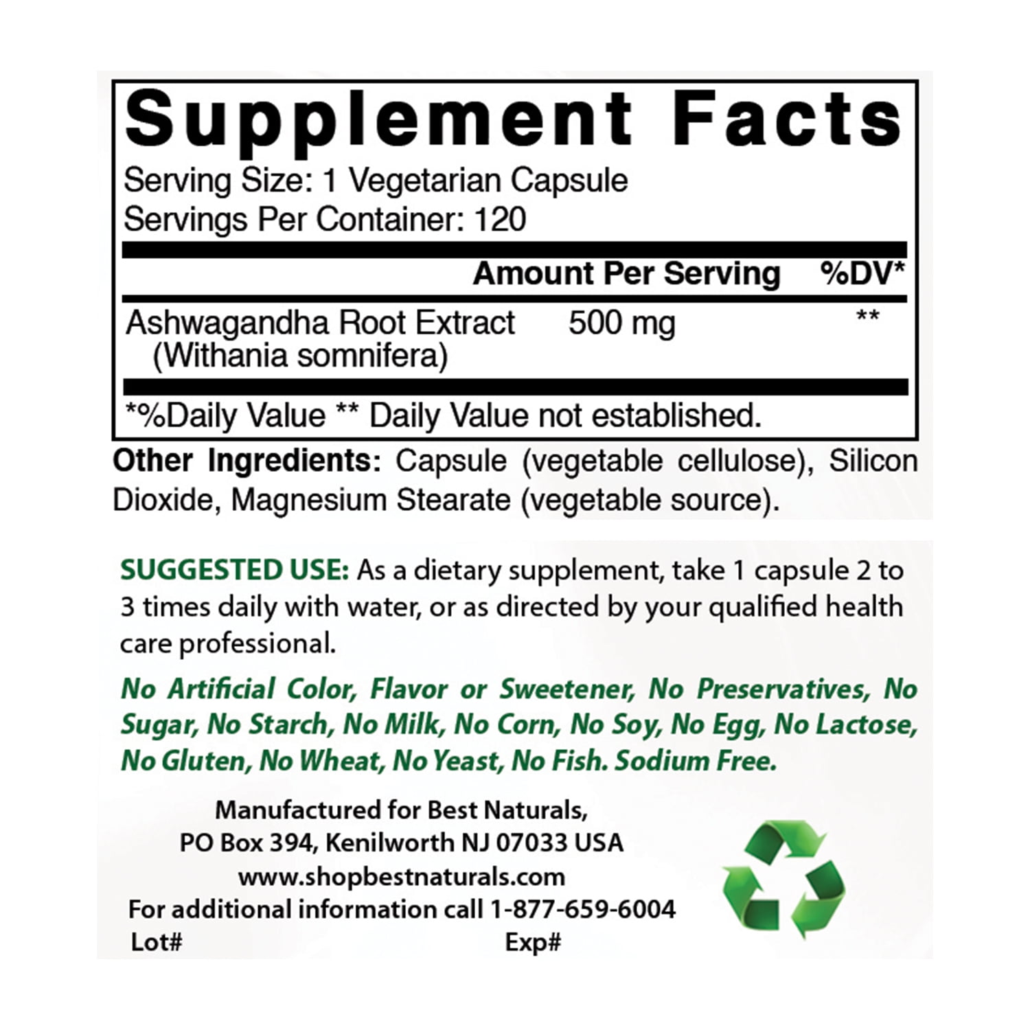 Ashwagandha Capsules for Stress Relief and Mood