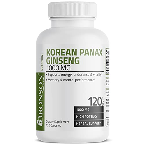 Bronson Korean Panax Ginseng 1000 mg for Energy