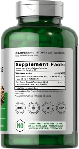 Ashwagandha Capsules 4500mg with Black Pepper