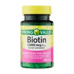 Spring Valley Biotin Softgels 1000mcg, 150 Count