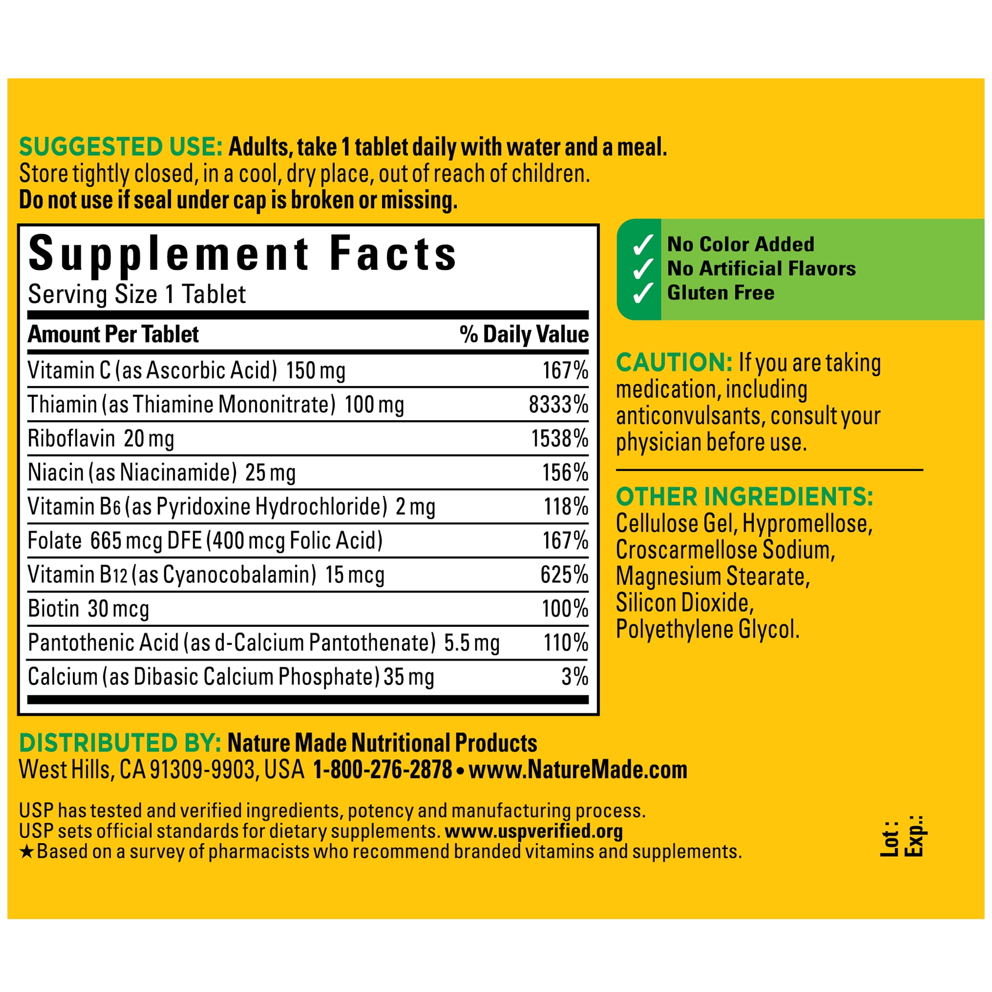 Nature Made Super B Complex with Vitamin C