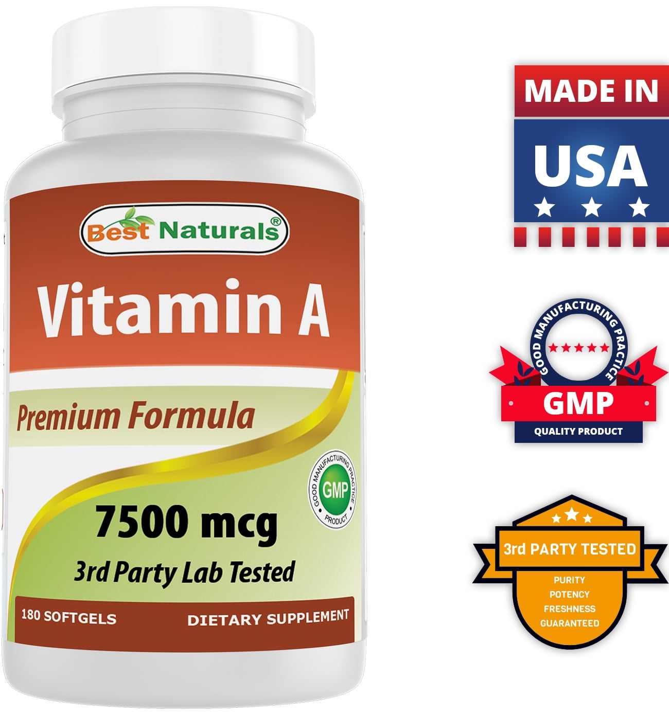 Best Naturals Vitamin A 25000 IU Softgels