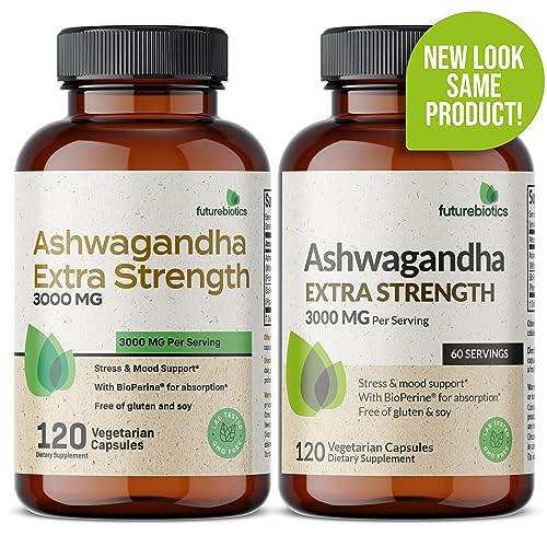 Ashwagandha Capsules 3000mg - Stress Relief & Focus