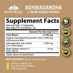 Organic Ashwagandha 2,100 mg - Vegan Capsules