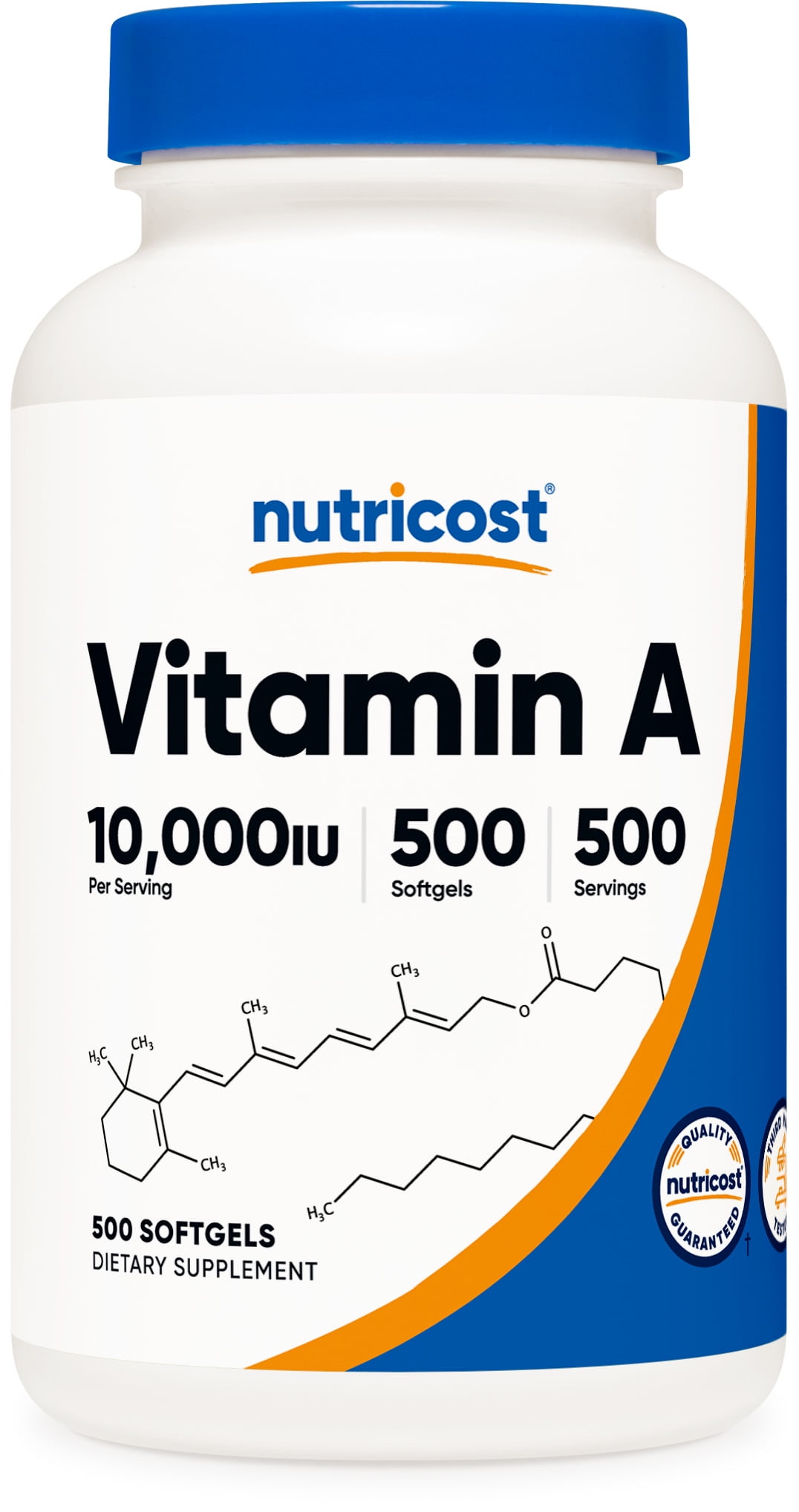 Vitamin A 10,000 IU Softgel Capsules, 500 Count