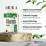 Organic Ashwagandha KSM-66 Vegan Capsules 550mg