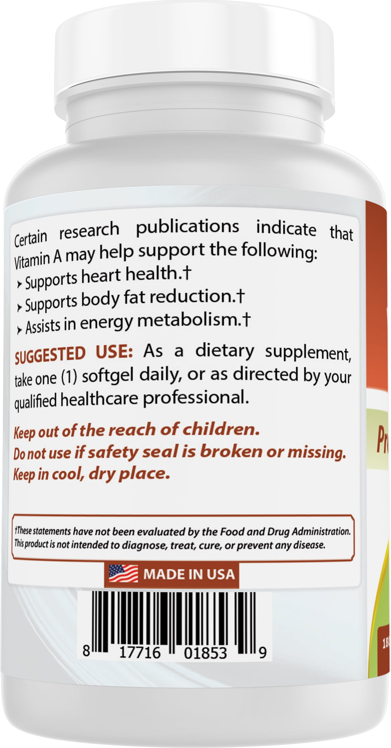 Best Naturals Vitamin A 25000 IU Softgels