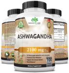 Organic Ashwagandha 2,100 mg - Vegan Capsules