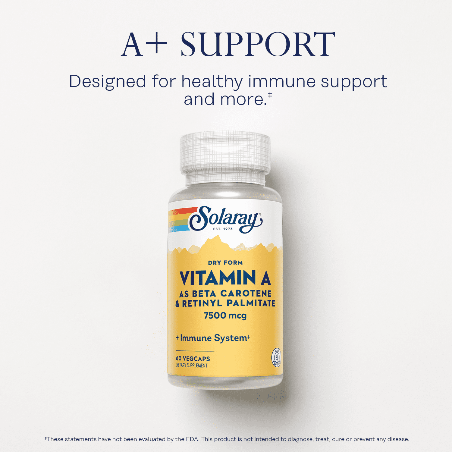 Solaray Vitamin A 25,000 IU - 60 VegCaps