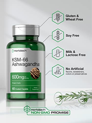 KSM-66 Ashwagandha 600mg with L-Theanine Caplets