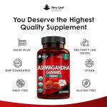 High Strength Ashwagandha Gummies 1200mg, 60 Vegan