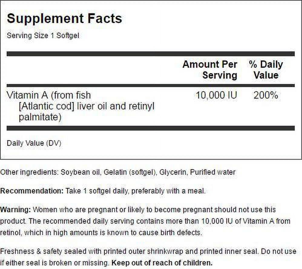 Nature's Way Vitamin A 10,000 IU, 2 Bottles
