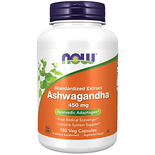 NOW Ashwagandha 450 mg, 180 Veg Capsules