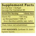 Spring Valley Vitamin K2 Soft Gel Capsules, 100 Mcg
