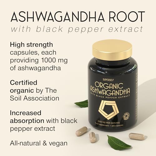 High Strength Organic Ashwagandha 1000mg Capsules