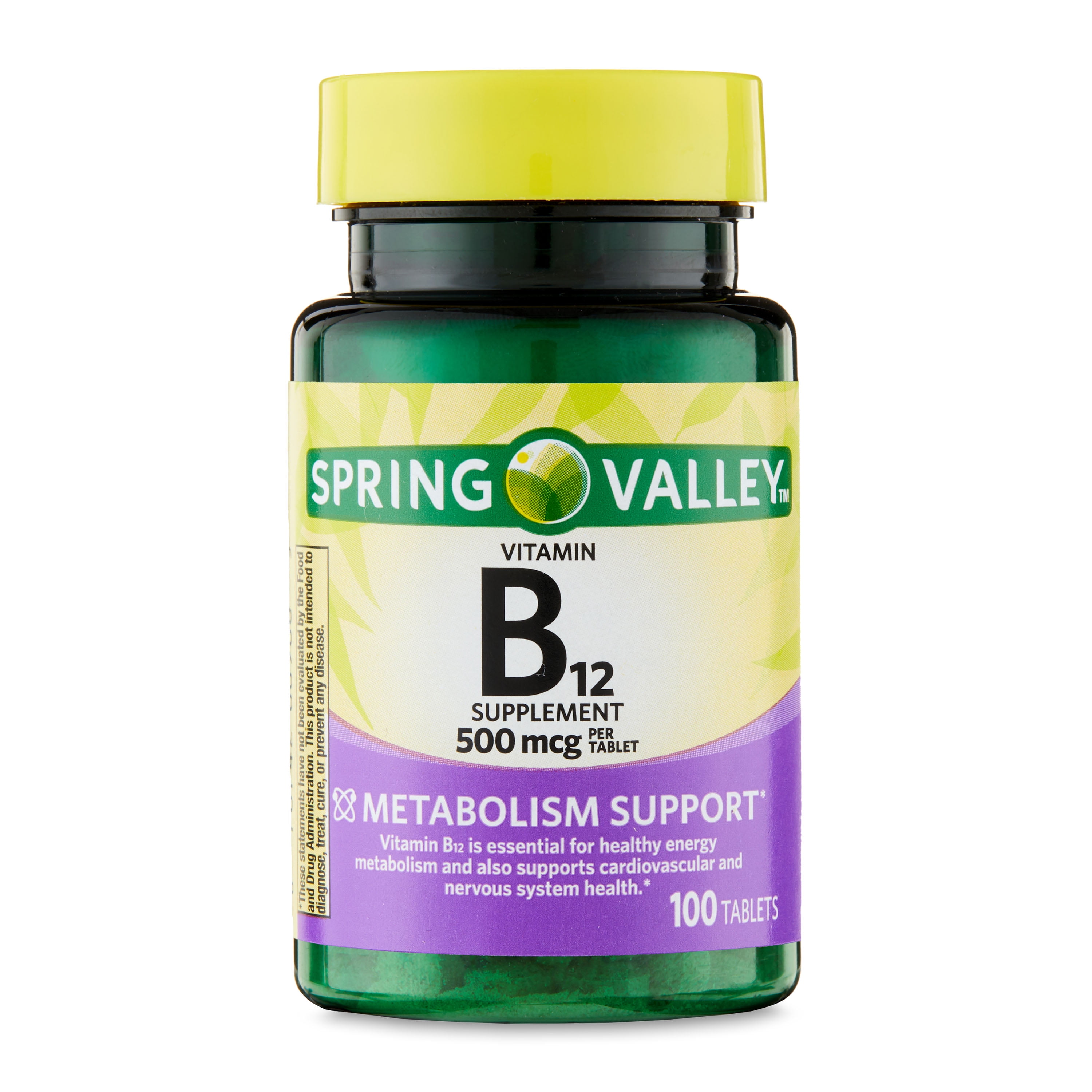 Spring Valley B12 Tablets 500 mcg, 100 Count