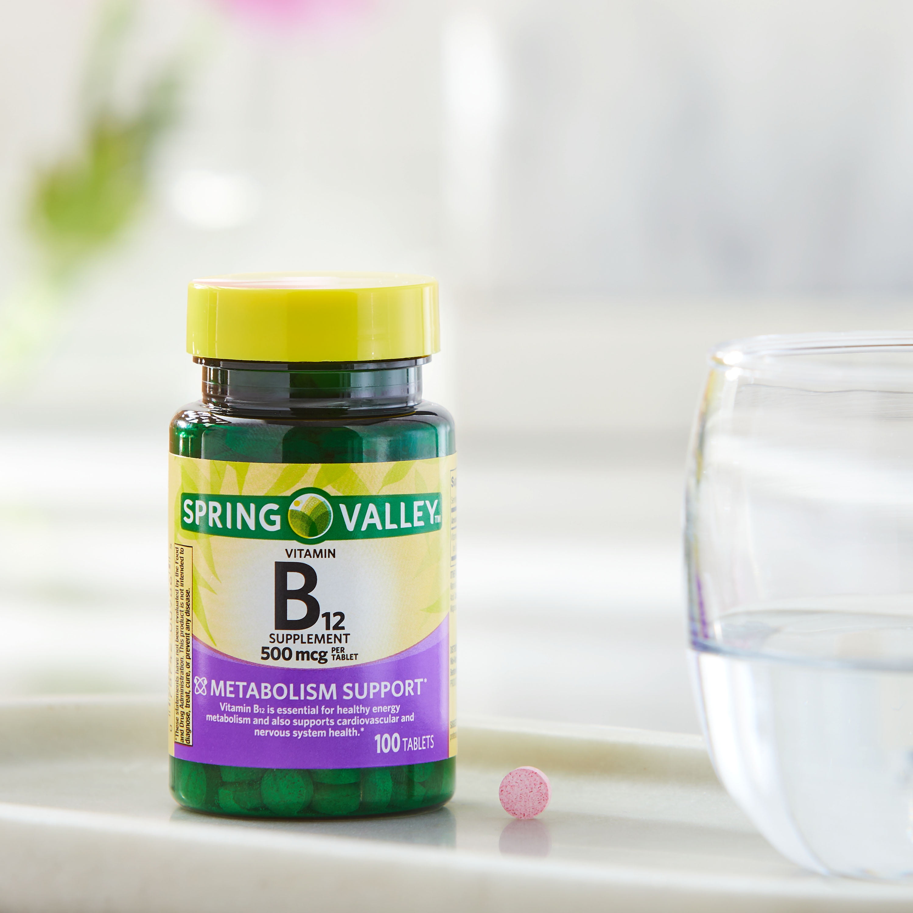 Spring Valley B12 Tablets 500 mcg, 100 Count