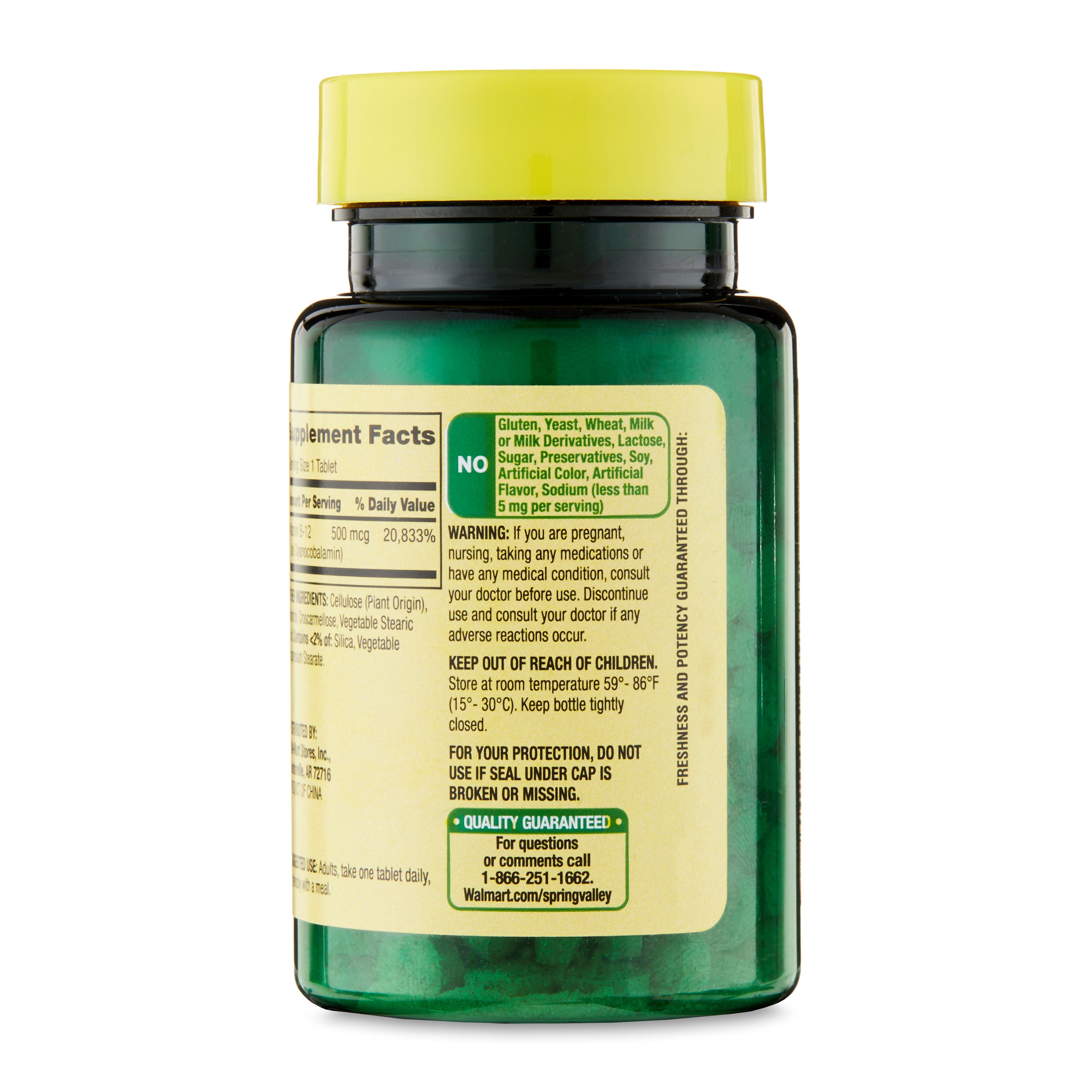 Spring Valley B12 Tablets 500 mcg, 100 Count