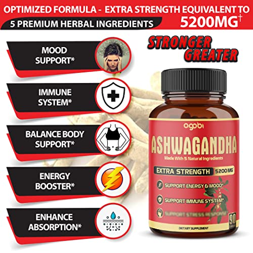 Ashwagandha Supplement with Ginger, Turmeric & Rhodiola