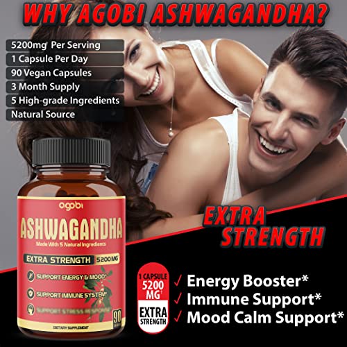 Ashwagandha Supplement with Ginger, Turmeric & Rhodiola