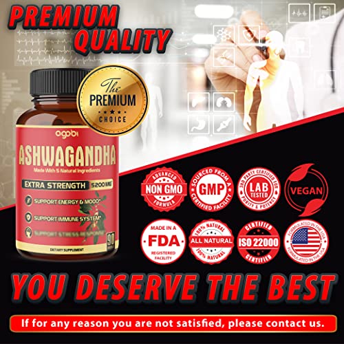 Ashwagandha Supplement with Ginger, Turmeric & Rhodiola