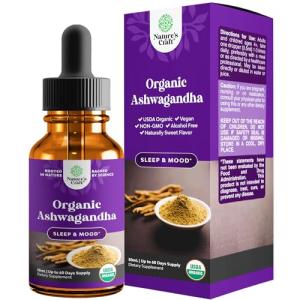 Organic Ashwagandha Liquid Drops for Stress Support