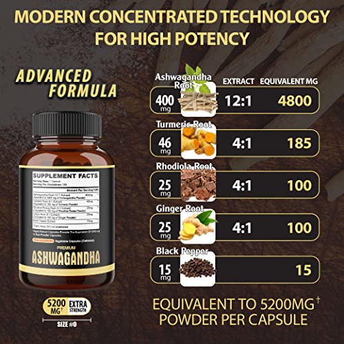 5-in-1 Ashwagandha Capsules with Turmeric & Ginger