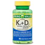 Spring Valley Vitamin K2 & D3 Vegetarian Capsules