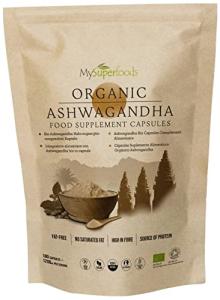 Organic Ashwagandha Capsules for Stress Relief - 180 Count