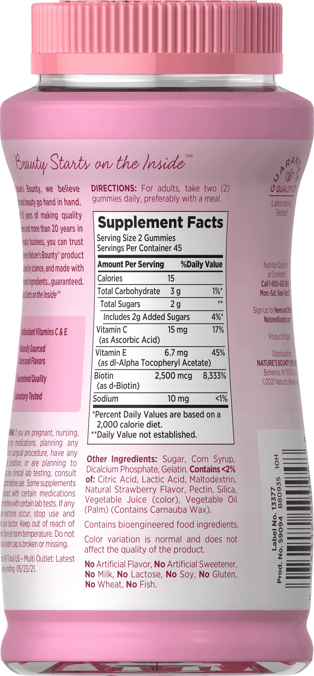 Nature's Bounty Biotin Hair, Skin, Nail Gummies