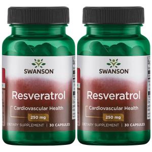 Swanson Resveratrol 250 mg - 30 Caps, 2 Pack