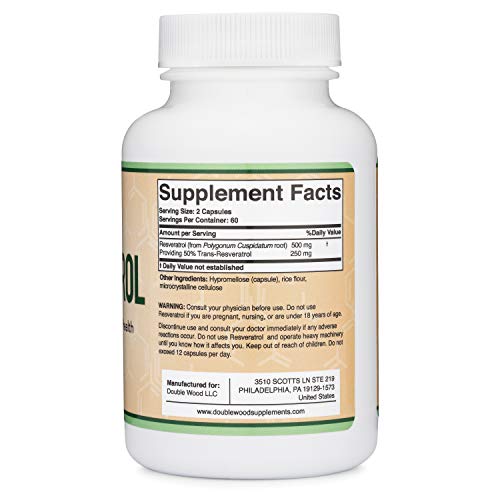 Double Wood Resveratrol 250 mg - 120 Capsules