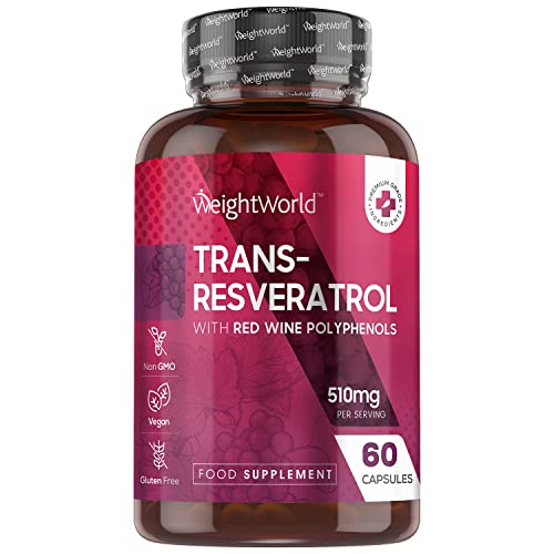 510mg Resveratrol Capsules with Black Pepper Extract