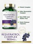 Carlyle Resveratrol 1800mg Supplement, 180 Capsules