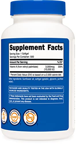 Nutricost Vitamin A 10,000 IU Softgels