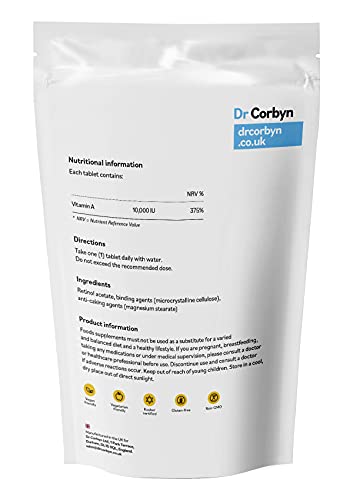 Dr Corbyn Super Strength Vitamin A - 180 Tablets