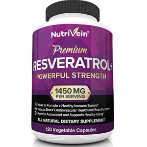 Nutrivein Resveratrol 1450mg - Antioxidant Supplement 120 Capsules