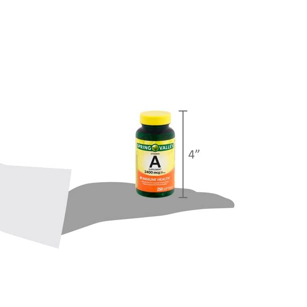 Spring Valley Vitamin A 2400 mcg Softgels - 2 Pack