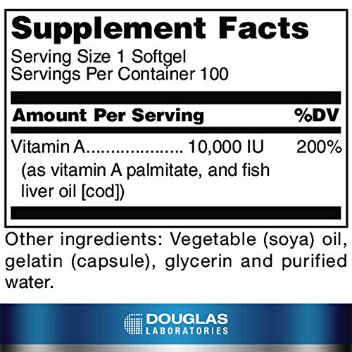 Douglas Laboratories Vitamin A 10,000 I.U. Softgels