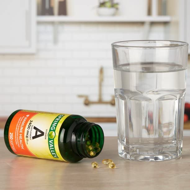 Spring Valley Vitamin A 2400 mcg Softgels - 2 Pack