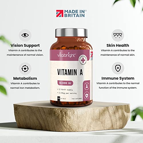 High Strength Vitamin A Softgels - 400 Capsules